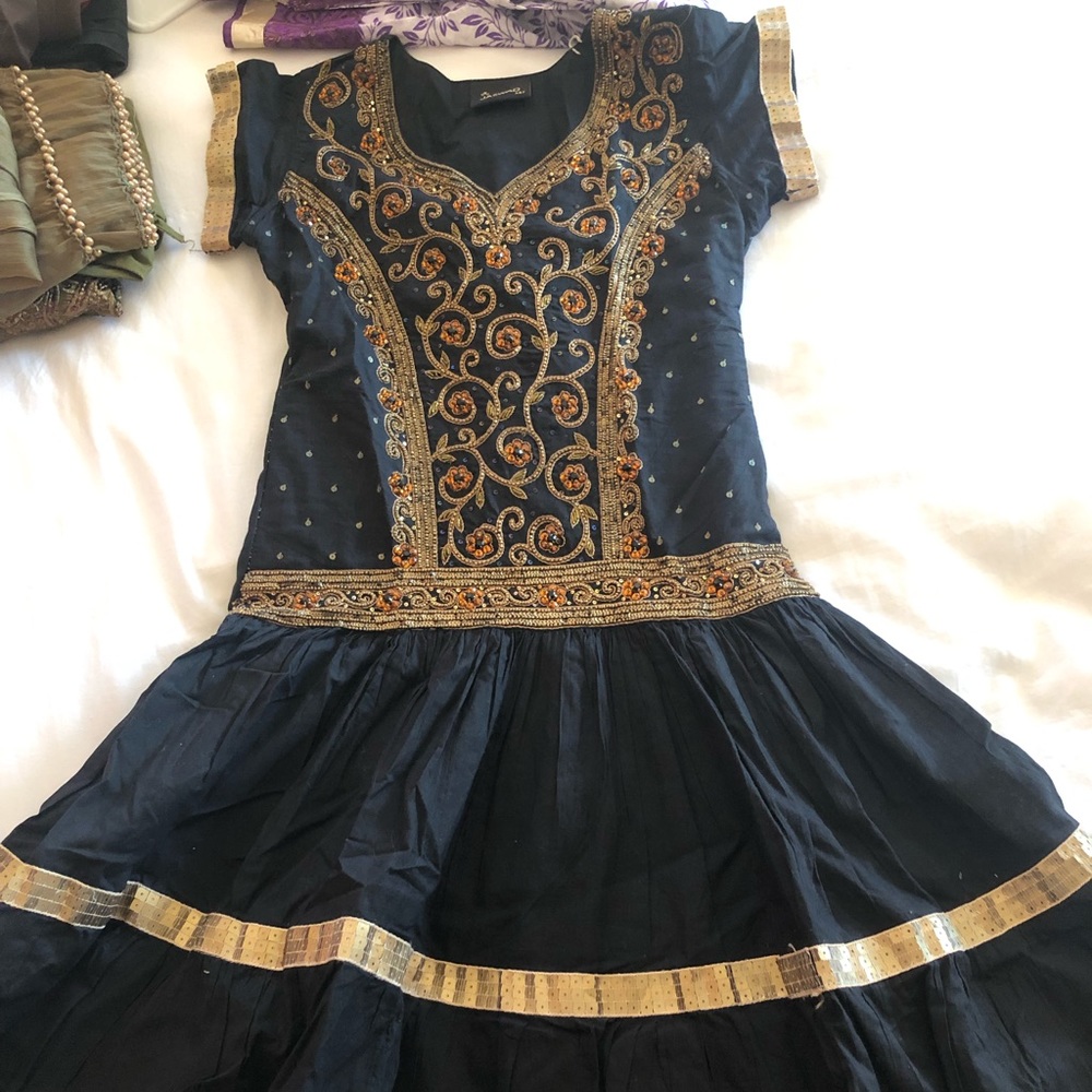 Fancy black kurta (indian attire)